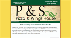 Desktop Screenshot of pandspizzaandwings.com